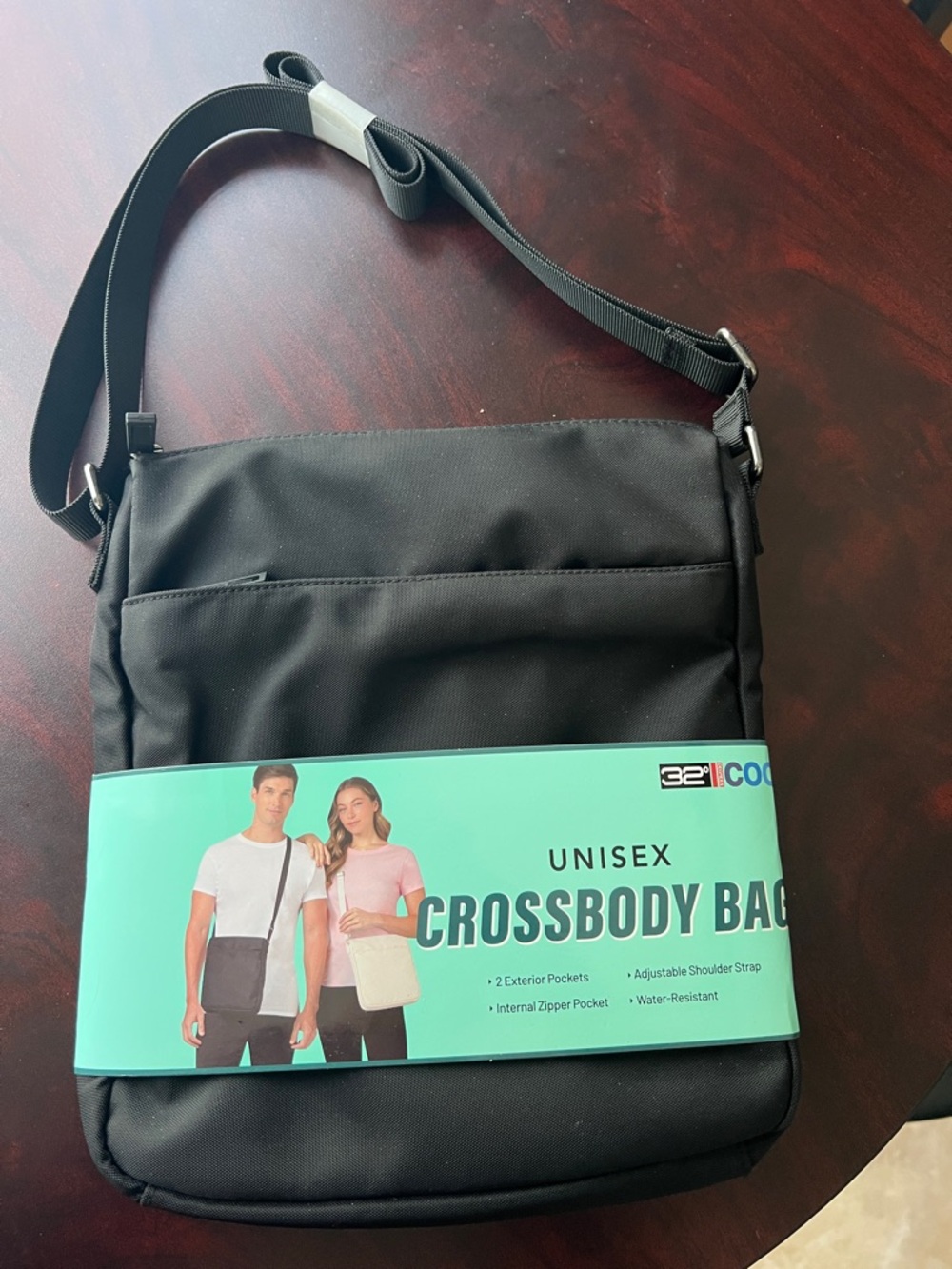 Unisex Black Crossbody Bag - Cooling (Black)